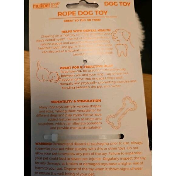 Multipet Dog Toy Rope For Dental Health Interactive Play Versatility And... - Picture 4 of 4